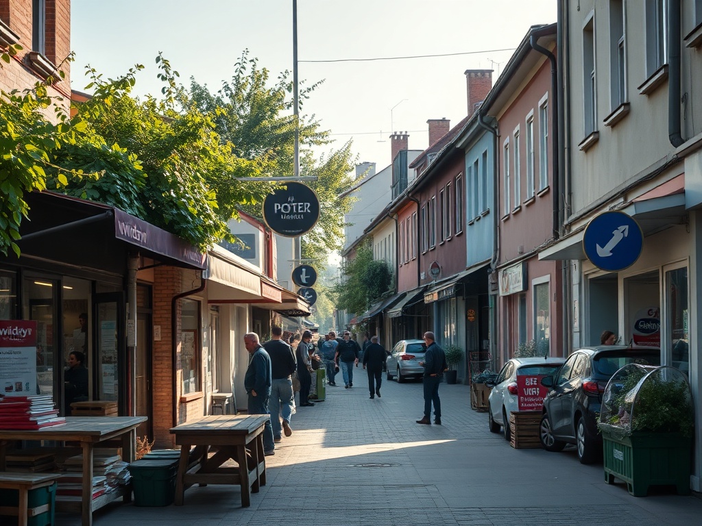 Grafika symbolizująca finanse i pracę, nawiązująca do informacji o ponad 4 mln zł dla byłych pracowników w Kwidzynie.