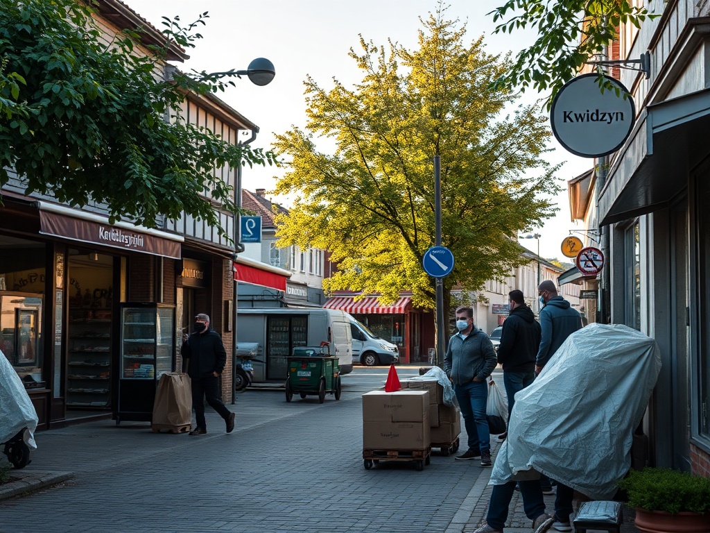 Logo MOF Kwidzyn i grafika symbolizująca integrację społeczności lokalnej z migrantami w Kwidzynie