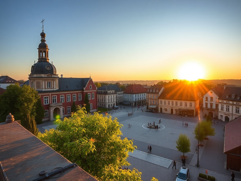 Widok na Zamek Krzyżacki w Kwidzynie podczas słonecznego dnia, idealny na majówkowe zwiedzanie.